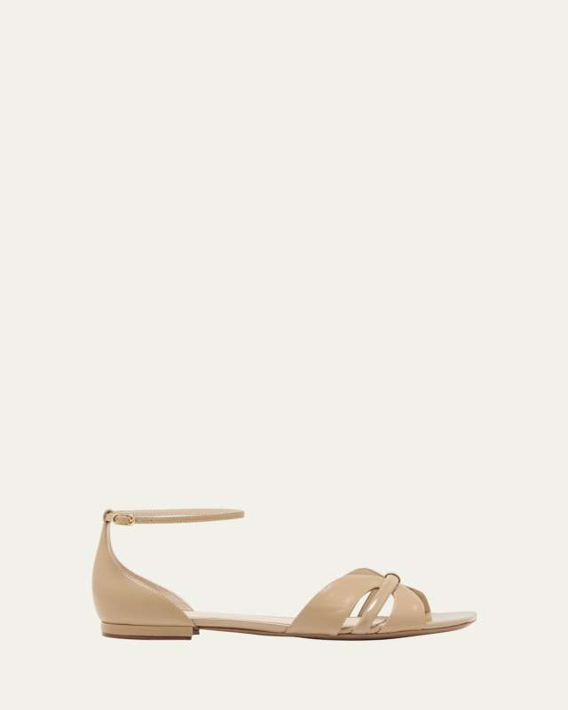 New Sue Leather Ankle-Strap Sandals